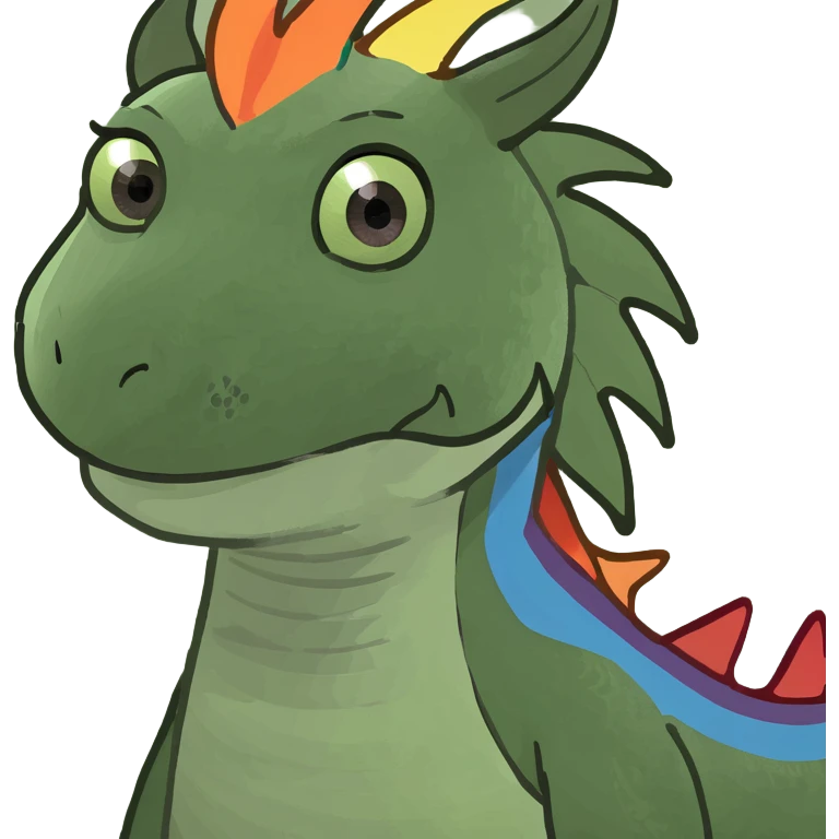 Rainbow dragon emoji
