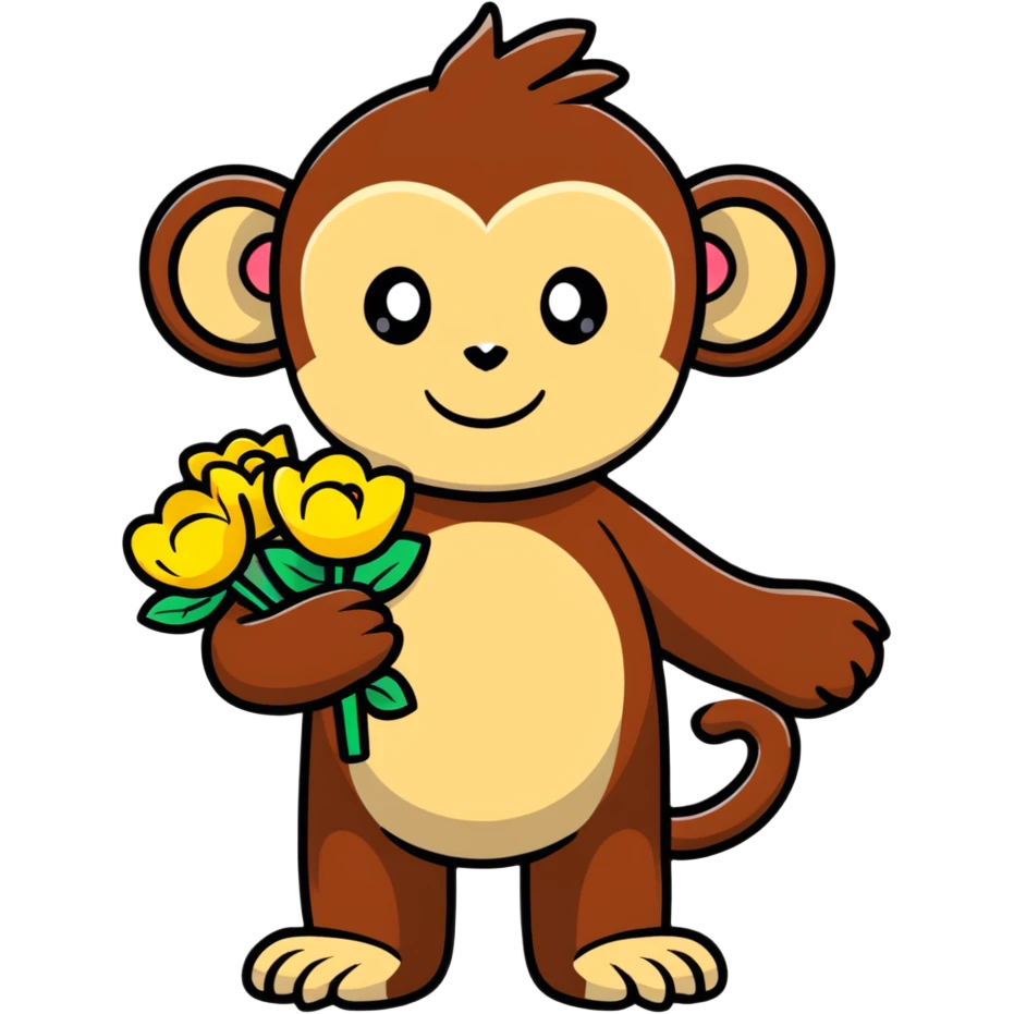 monkey with flowers emoji