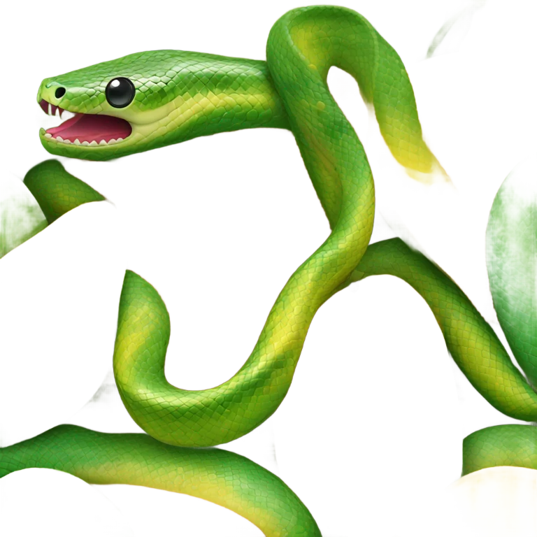 Snake inside mango emoji