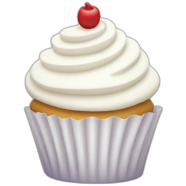 Happy white cupcake emoji