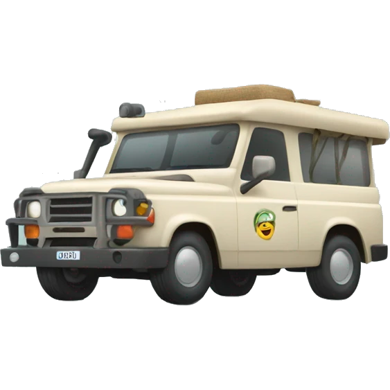 Safari car saying moditlo on the side emoji