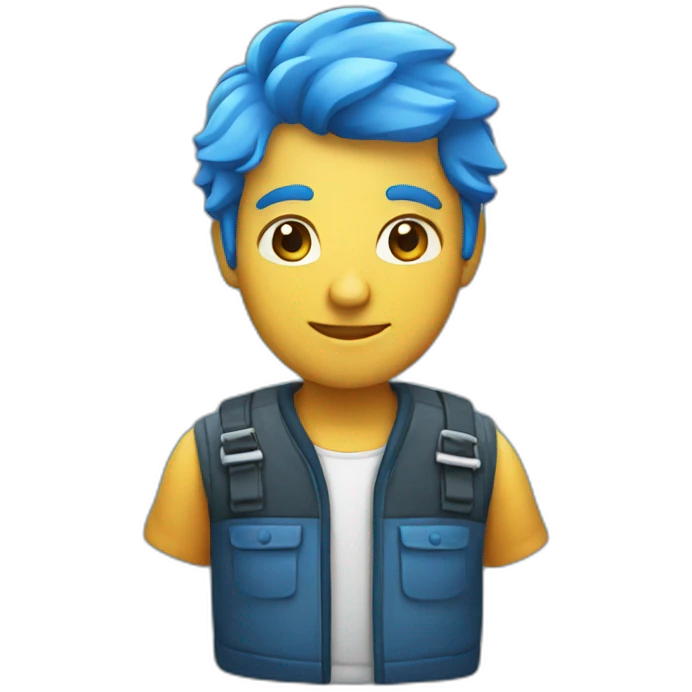 developer blue emoji