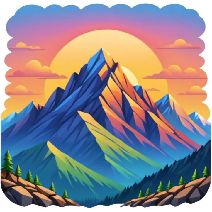 mountain sunrise emoji