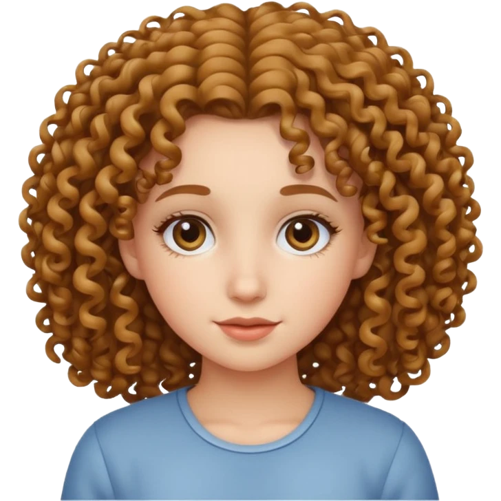 Clean girl with cirly hair emoji