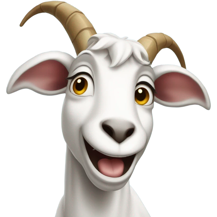 Crying laughing goat emoji