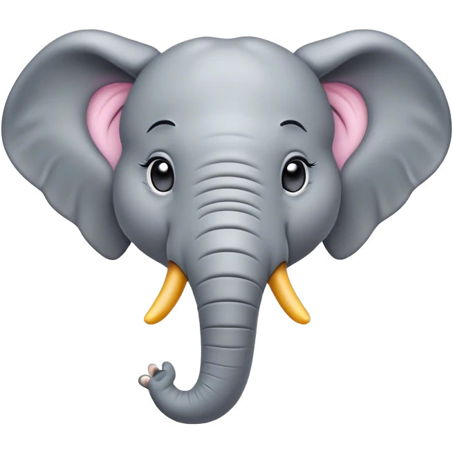 Cinematic Comical Elephant Portrait Emoji, Head tilted dramatically with an exaggeratedly amused expression, featuring a striking gray hide with whimsical wrinkles and wide, expressive eyes full of playful disbelief, Simplified yet hilariously expressive features, highly detailed, glowing with a slightly sassy glow, high shine, dramatic yet playful, stylized with an air of cheeky mischief, bright and endearing, soft glowing outline, capturing the essence of a spirited and over-the-top elephant, so meme-worthy it feels like it could trumpet its way into internet fame instantly! emoji