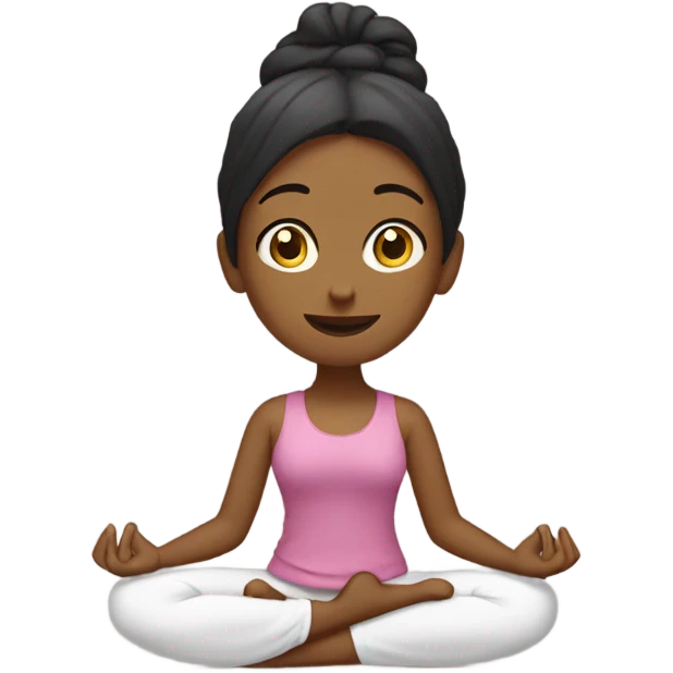 Chica haciendo yoga emoji