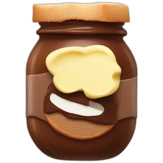 Nutella Brot mit butter emoji