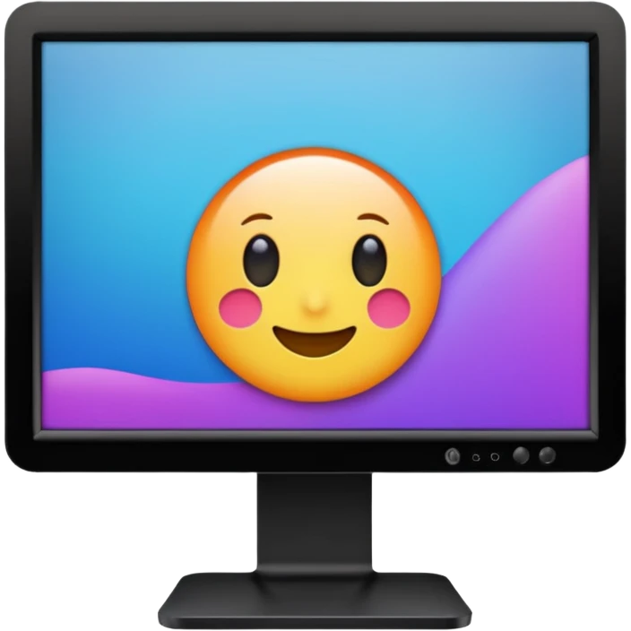 desktop monitor with thick bezel frame emoji