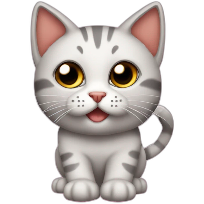 Gato super fuerte con chupete en la boca emoji