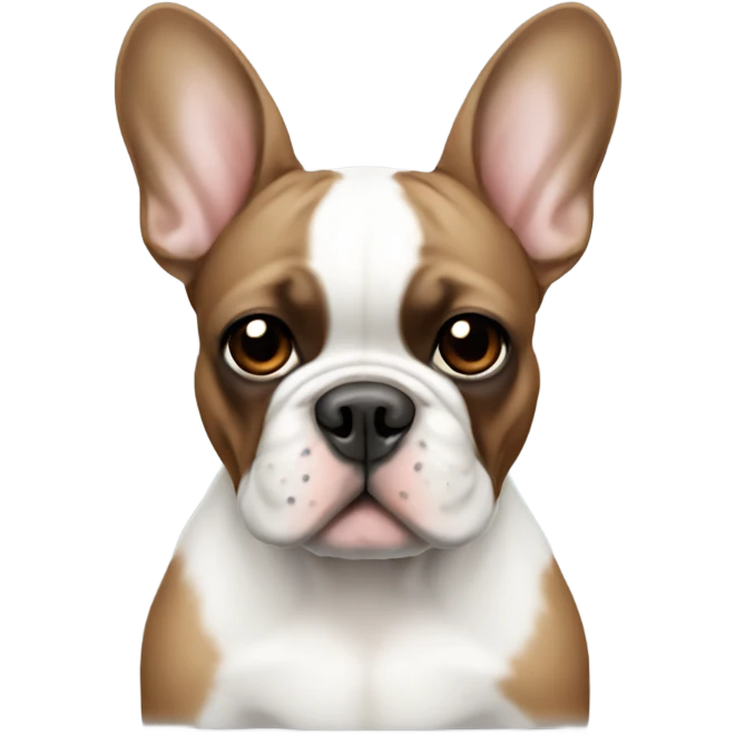 French bulldog white and brown emoji