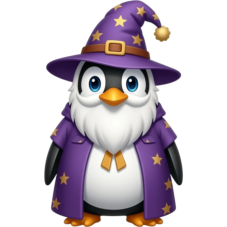 Penguin Wizard emoji