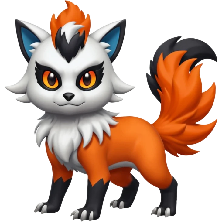 Skuntank-Litten-Absol-Sprigatito-fusion, full body emoji