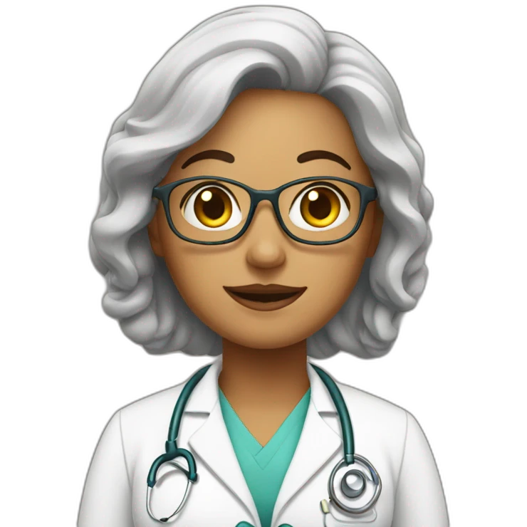 DOCTORA CON RULOS  emoji