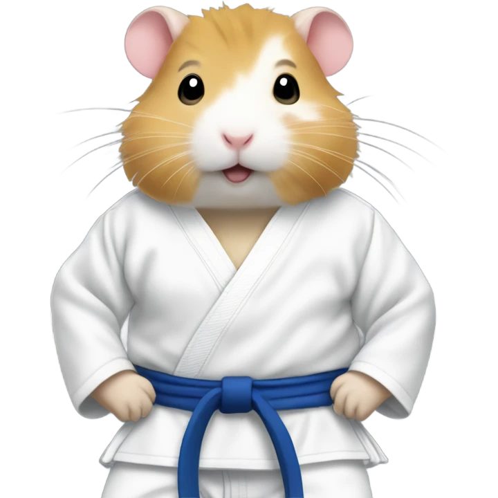 Boy hamster in judo gi  emoji