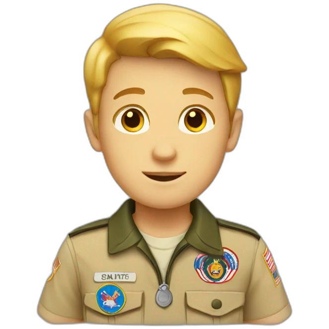 white boy scout emoji