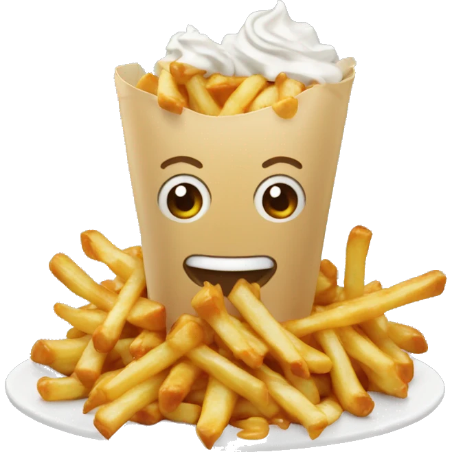 Poutine mange une poutine emoji
