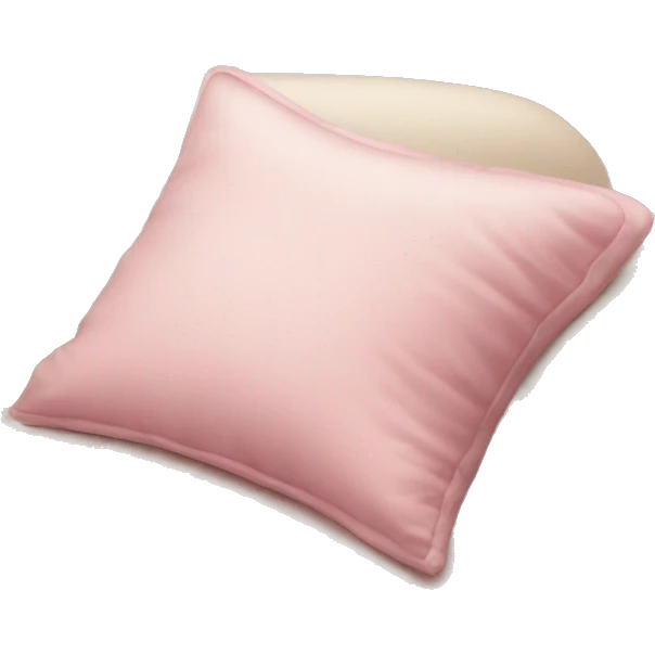 Delicate beige sofa with a pink bedspread and a pillow emoji