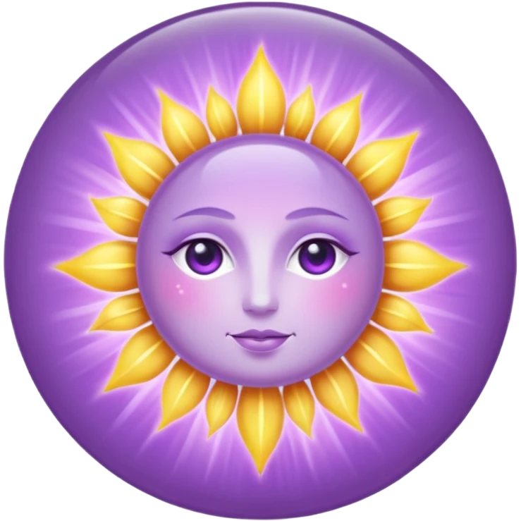 lilac mysthic sun emoji