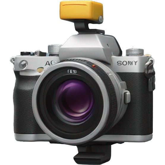 A sony camera rigged emoji