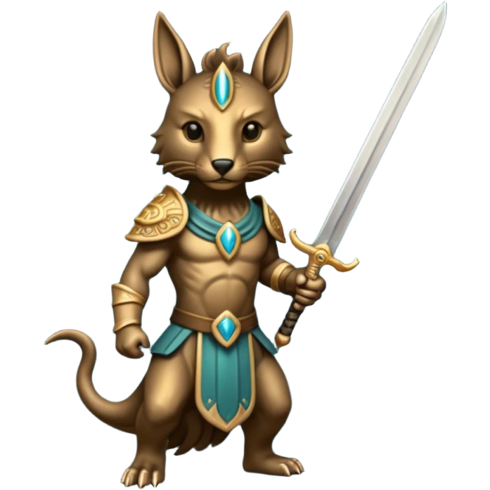 ancient animal with sword emoji