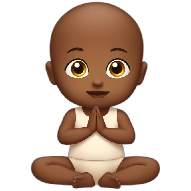 Baby yoga with a beak emoji