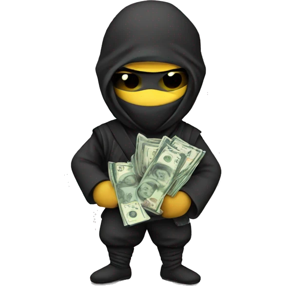 ninja with money emoji