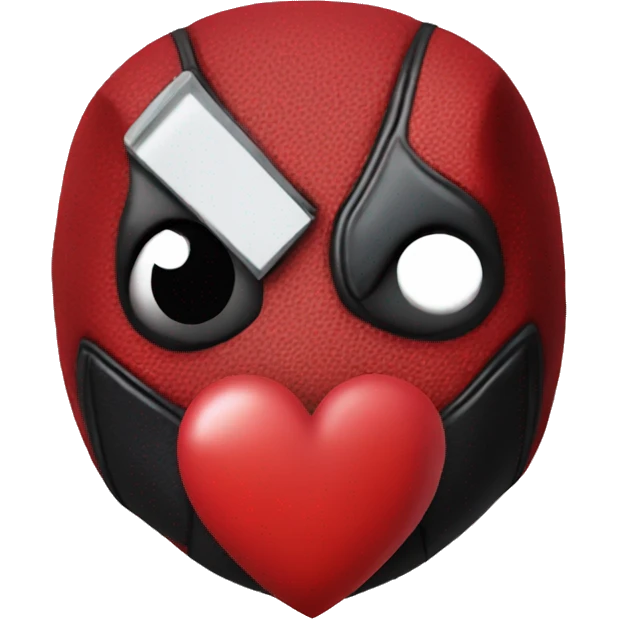 Deadpool with heart emoji