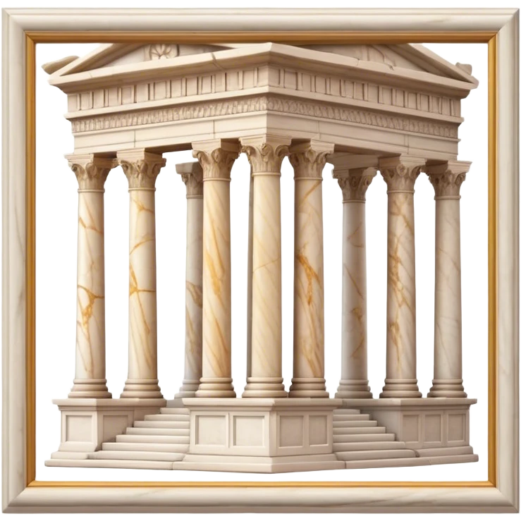 The Library of Celsus Landmark Emoji – Depicting its marble facade, carved columns, and statues. emoji