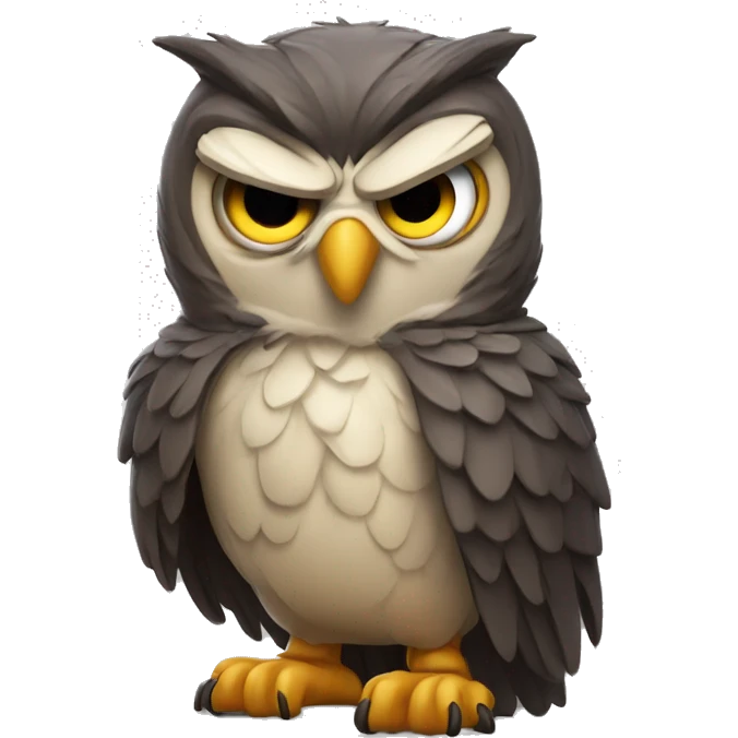 old angry owl clenched fist emoji