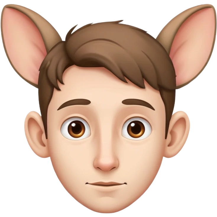 Умный парень с большими ушами emoji