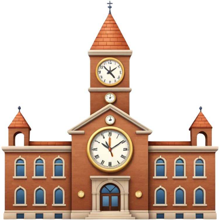 university building with clock tower emoji