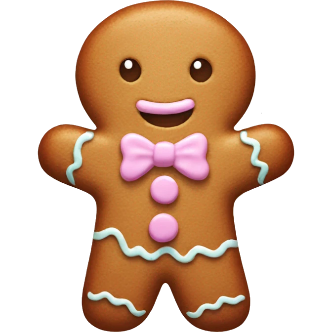 Pastel gingerbread man emoji