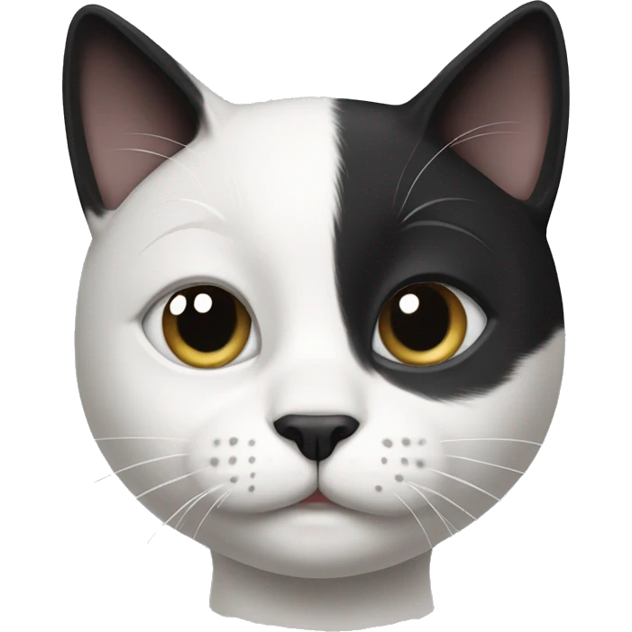 Black and white cat  emoji