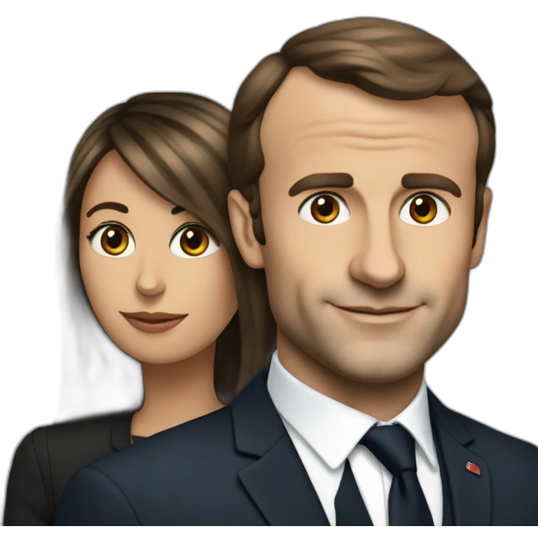 Macron et sa femme emoji