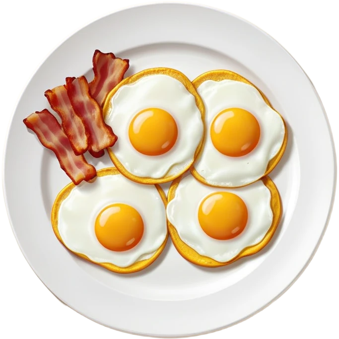 Bacon and eggs breakfast plate emoji