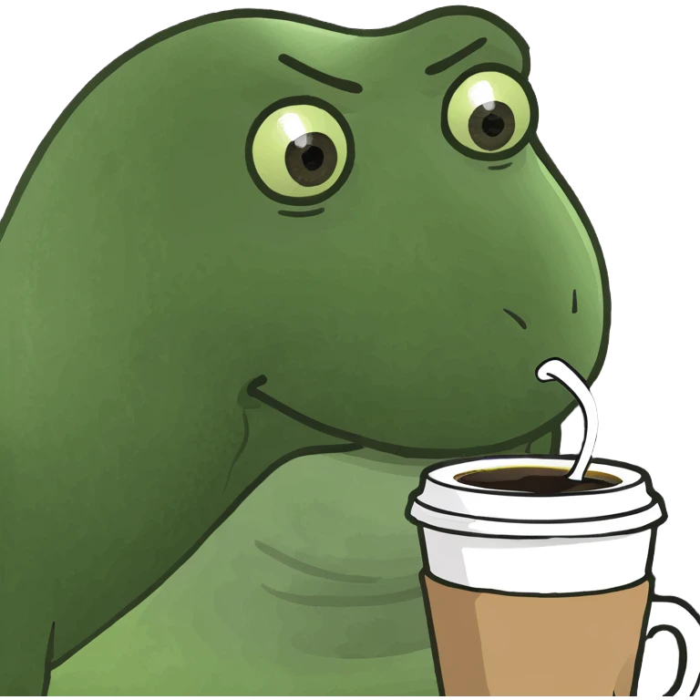 smile face with a coffee emoji