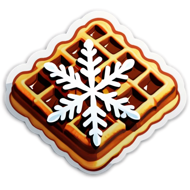 waffle with snowflakes emoji