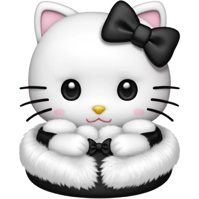 hello kitty with a black bow emoji