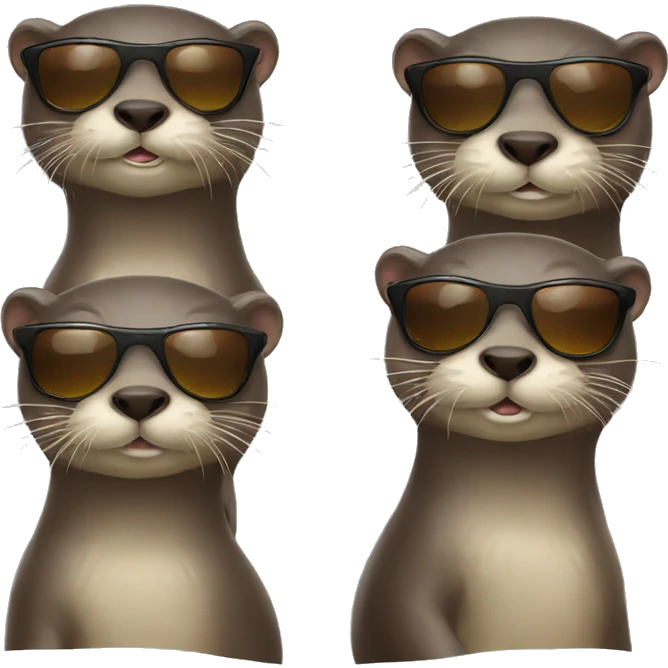 Otter with sunglasses emoji
