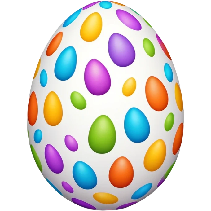 Colorful Easter egg with pattern on it emoji