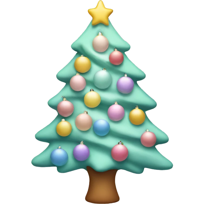 Pastel Christmas tree emoji