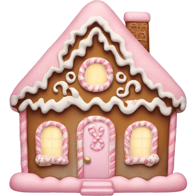 light pink gingerbread house emoji