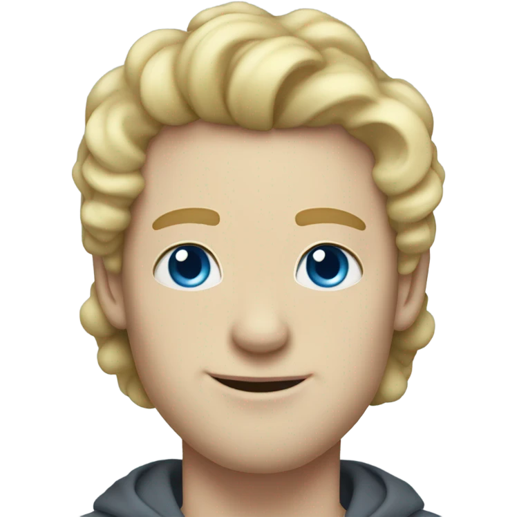 full body light curl blonde 30yo man blue eyed pale skin emoji
