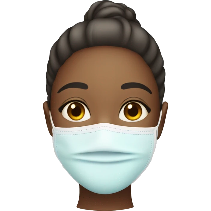 the girl with the moisturizing mask on her face emoji