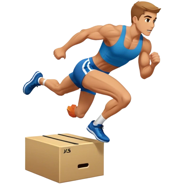 box-jump exercise side-view emoji