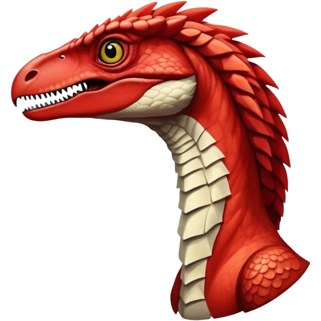 Red velociraptor emoji