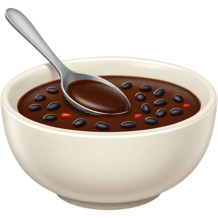 small ceramic bowl of smooth black bean sauce, no spoon emoji