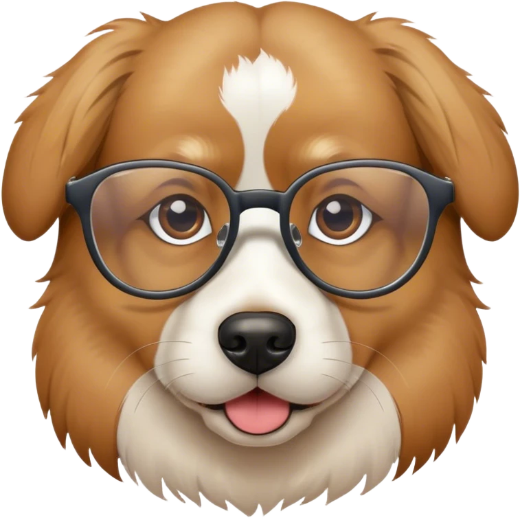 Dog wearing some eyeglasses  emoji