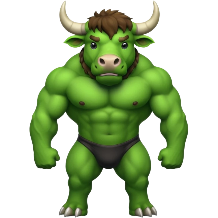 Green bull emoji